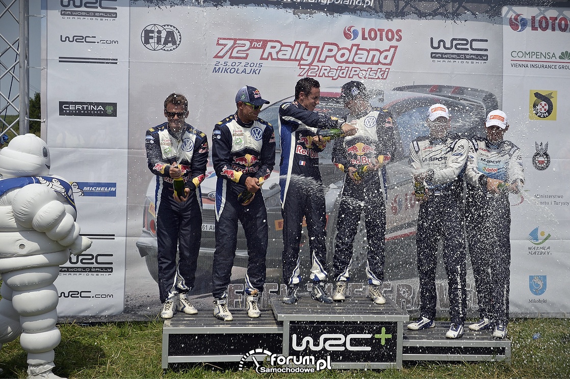 Ogier i Mikkelsen na najwyższych stopniach podium Rajdu Polski