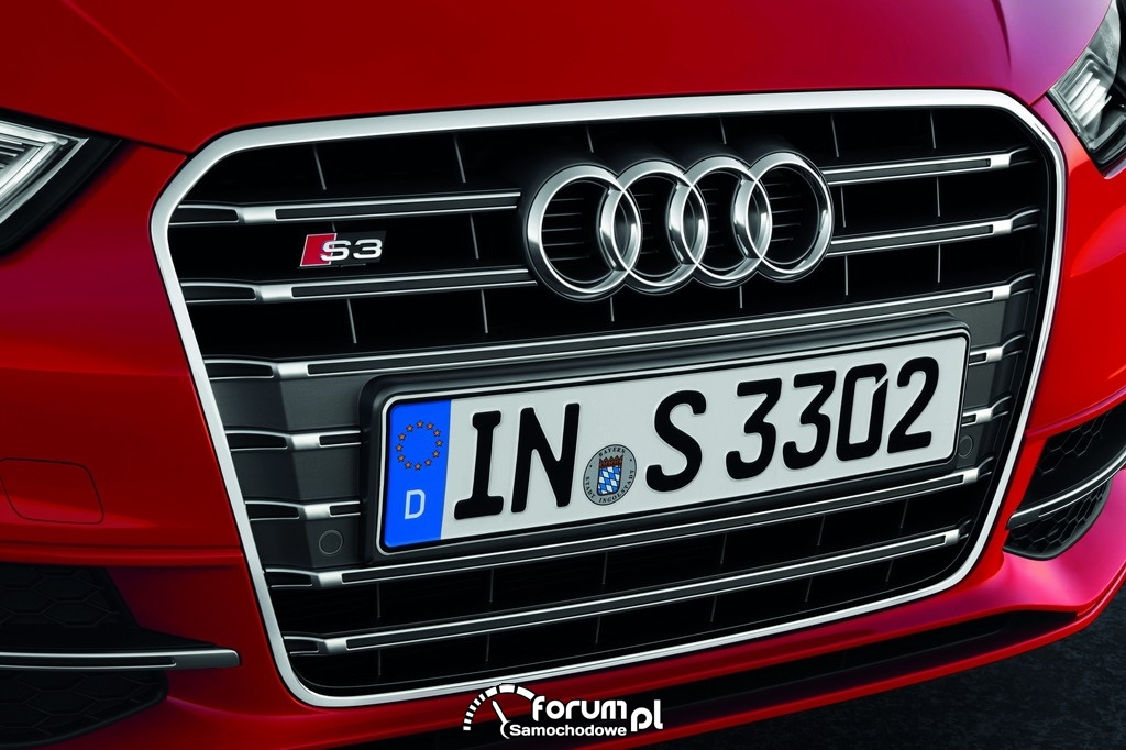 Audi S3, przedni grill z logo S3