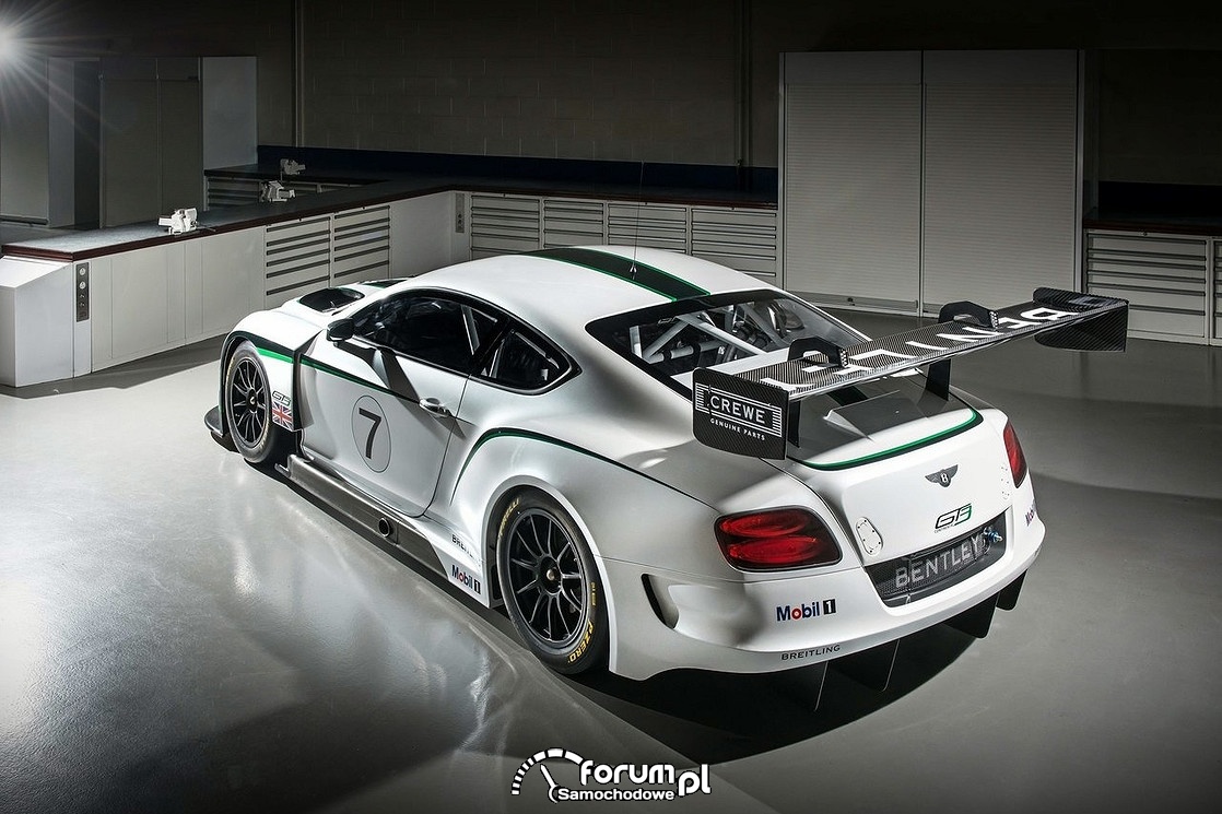 Bentley Continental GT3, widok z góry