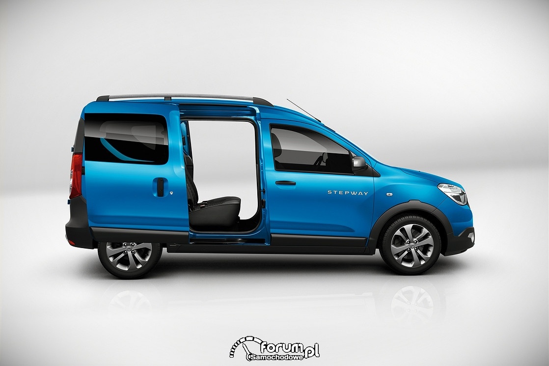 Dacia Dokker Stepway, przesówne tylne drzwi