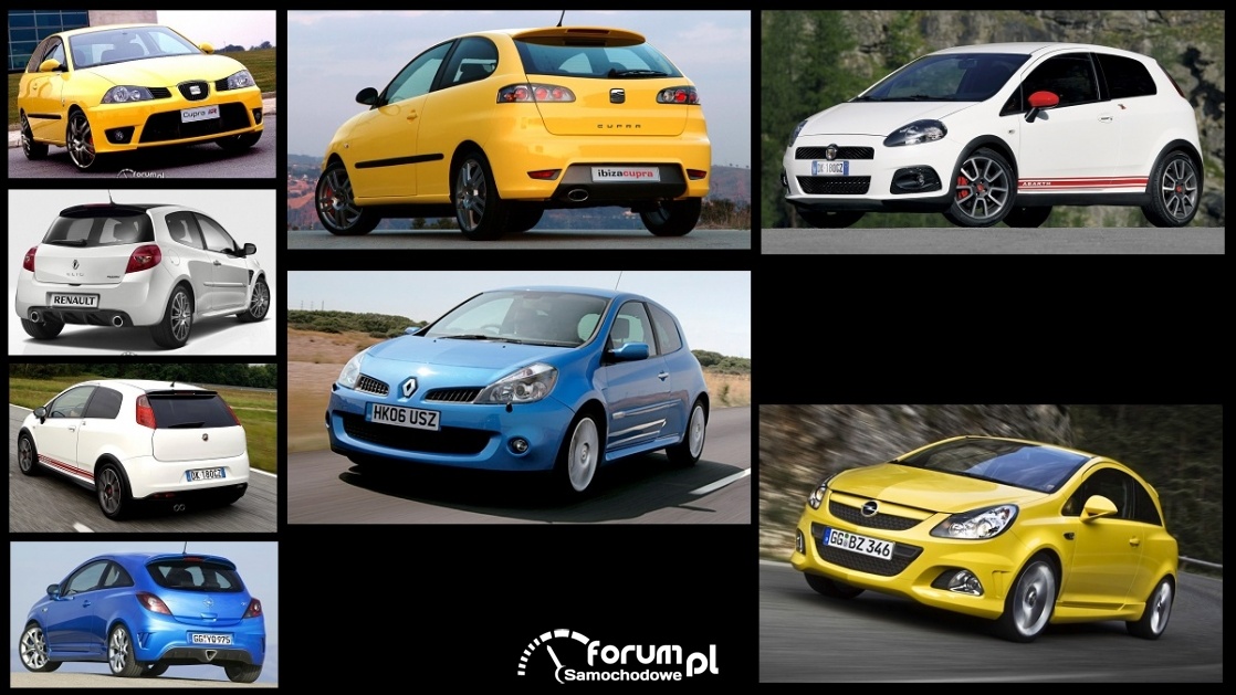 Porównanie: Abarth Gande Punto, Opel Corsa D OPC, Renault Clio III RS, Seat Ibiza III Cupra