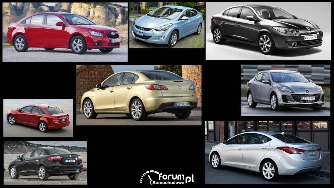 Porównanie: Chevrolet Cruze, Hyundai Elantra V, Mazda 3 II, Renault Fluence