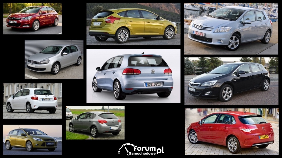 Porównanie: Citroen C4 II, Ford Focus mk3, Opel Astra J, Toyota Auris I, VW Golf VI
