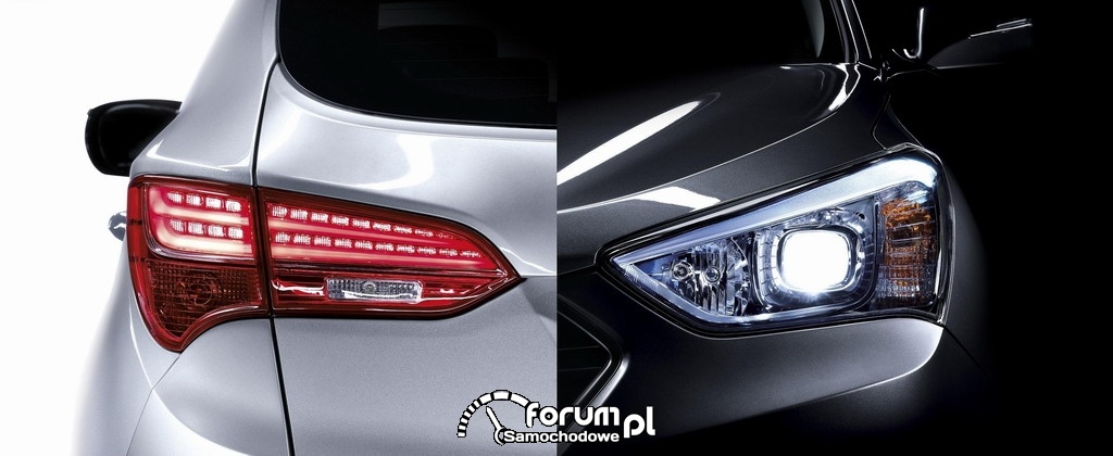 Hyundai Santa Fe, lampy przednie i tylne, 2012