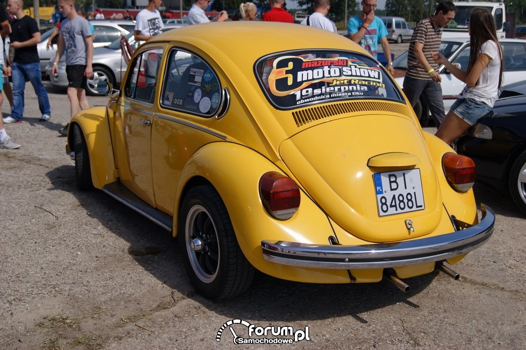 Volkswagen Garbus, tył, żółty