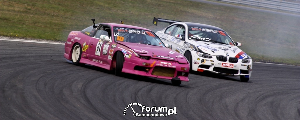 Drift Nissan 200SX i BMW E90 w parze