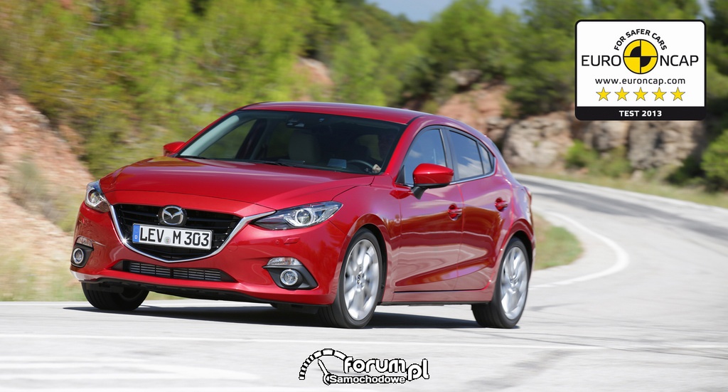 Mazda3 otrzymała pięć gwiazdek Euro NCAP