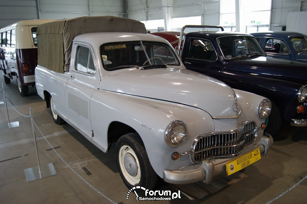 Warszawa 201P, 1961 rok, dzielona przednia szyba, pickup