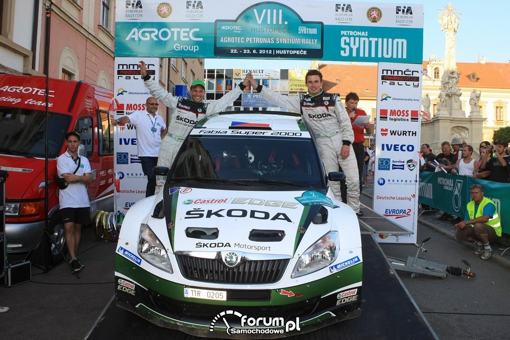 Rally Hustopece 2012, podium, SKODA Motorsport