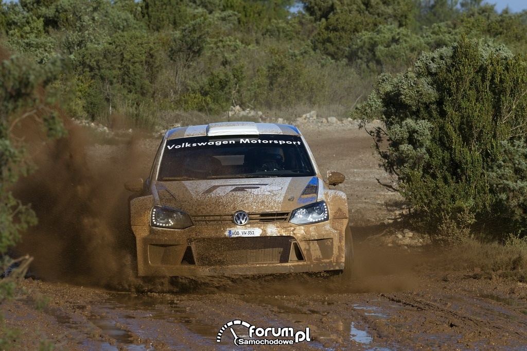 Volkswagen Polo R WRC, rajd, błoto