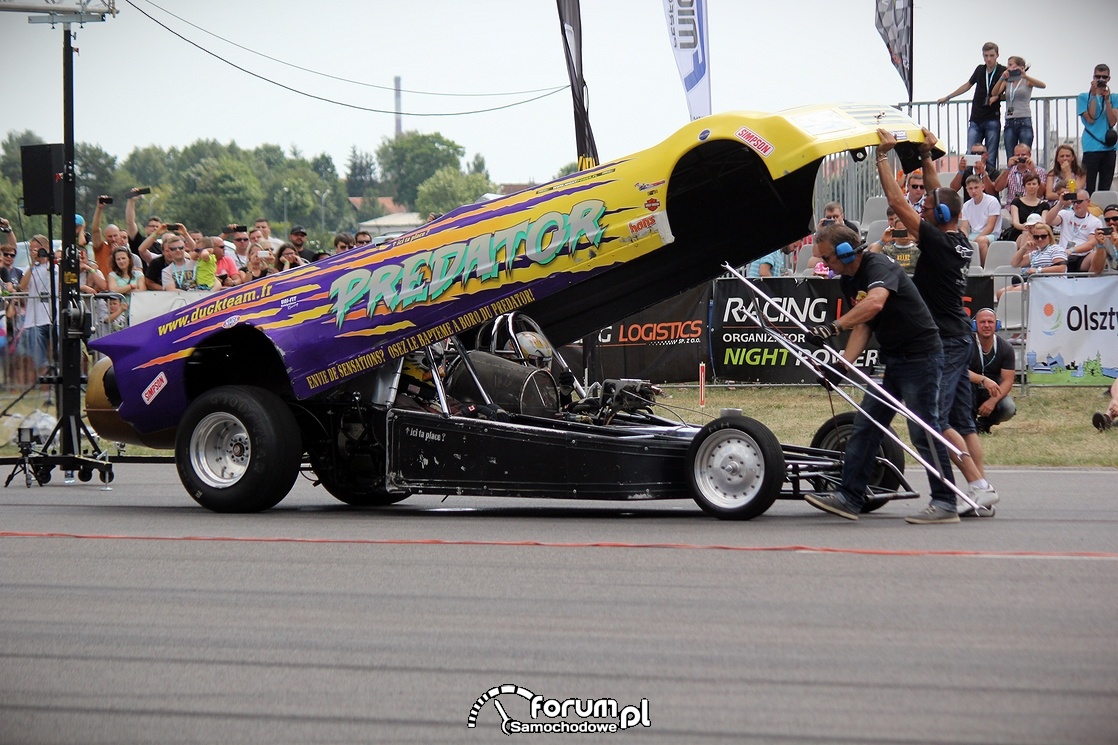 Dragster JET CAR Predator, przygotowania do startu