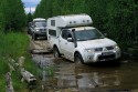 Mitsubishi L200 Expedition Camper, przeprawa wodna