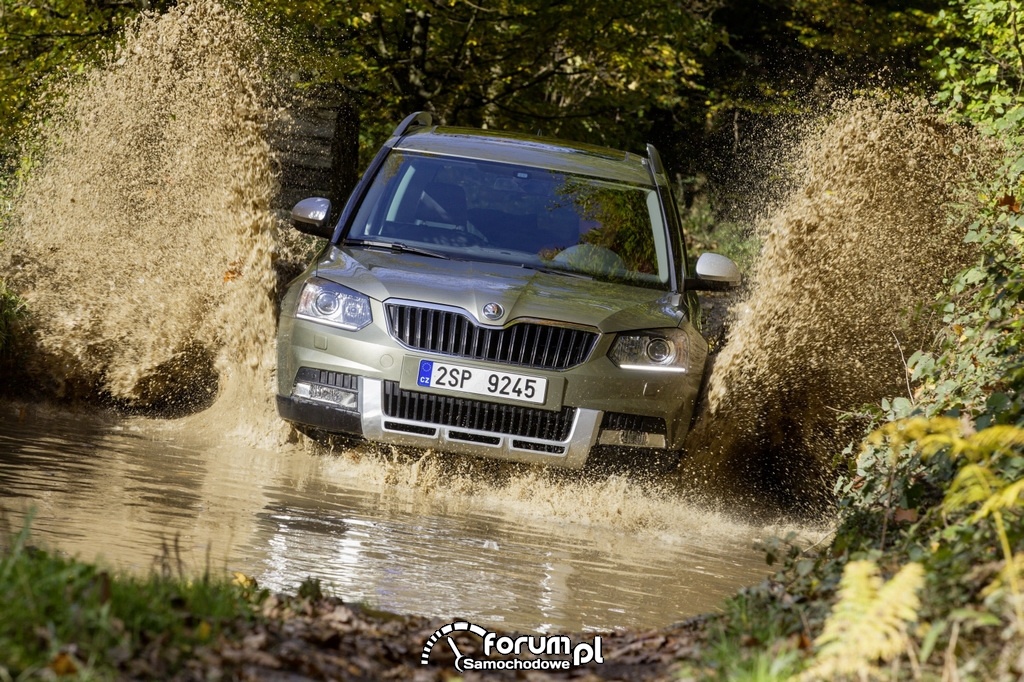 Skoda Yeti 4x4 Outdoor, przejazd przez wodę