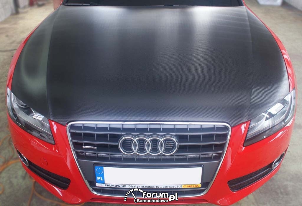 Audi Czerwony kolor + Carbon 3M