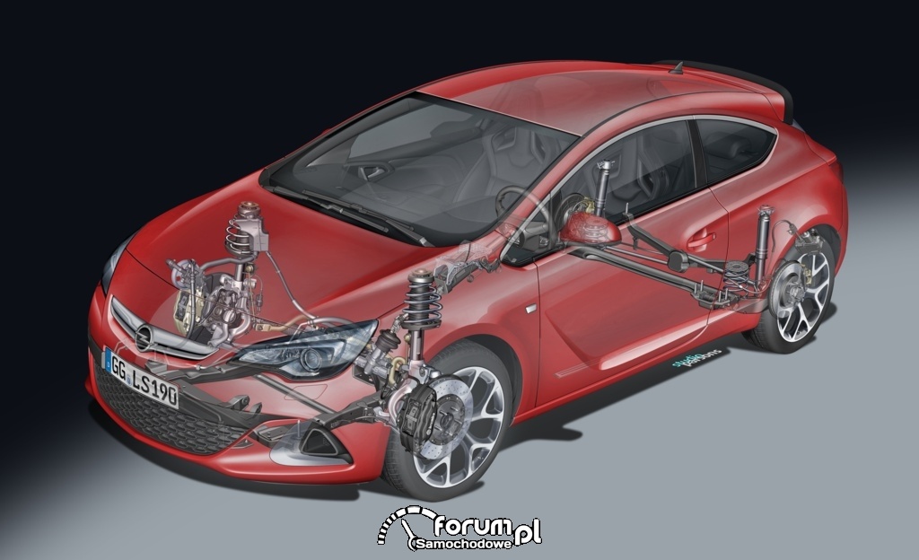 Schemat zawieszenia - Opel Astra OPC Chassis, 2