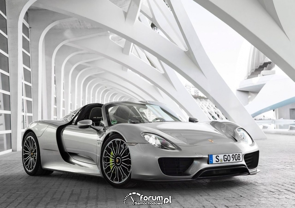 Porsche 918 Spyder hybrid - 2,6 sek., 887 KM