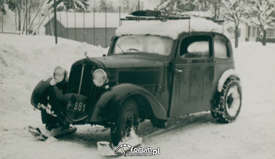 Poskramiacz śniegu z 1934 roku - Skoda Popular