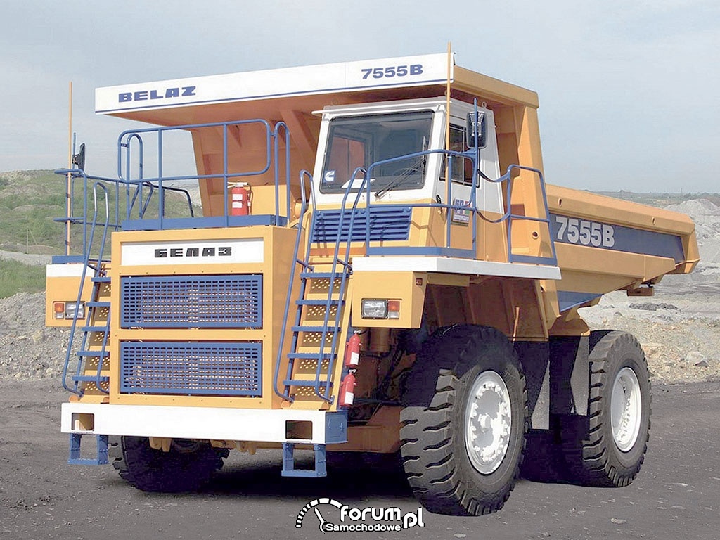 Belaz 7555B, wywrotki giganty