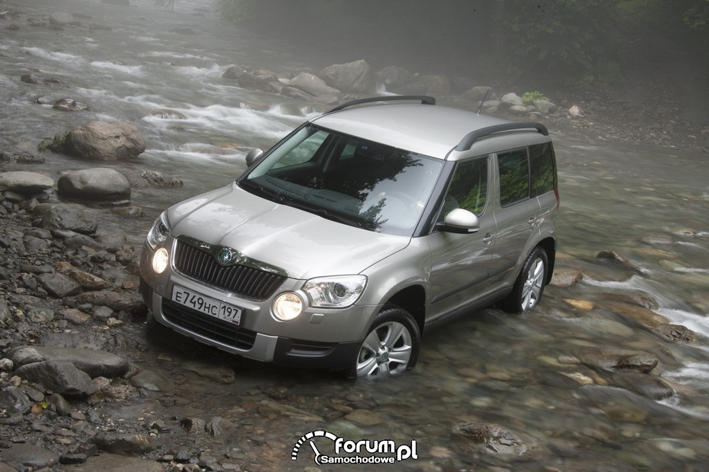 Skoda Yeti, przejazd przez rzekę