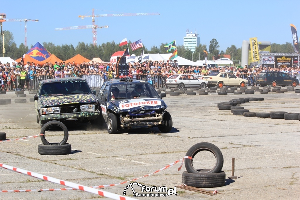 Ostre starcie na zakręcie Volvo vs Ford, Wrak Race