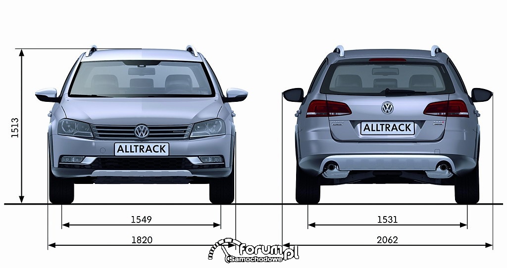 Passat Alltrack - wymiary, 2