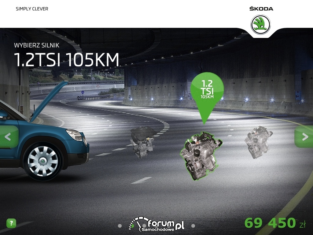 Aplikacja Skoda Yeti App na iPada, 3