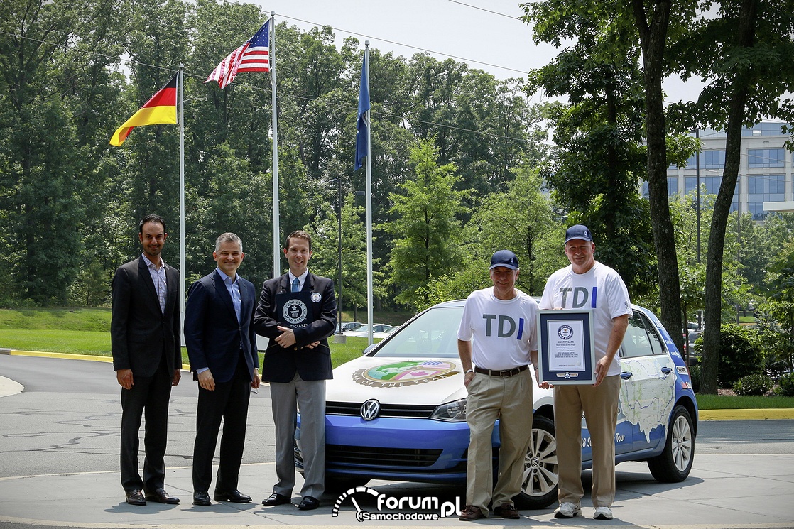 Golf TDI Clean Diesel ustanowił Rekord Guinnessa